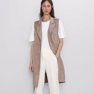Zara Faux Suede Vest